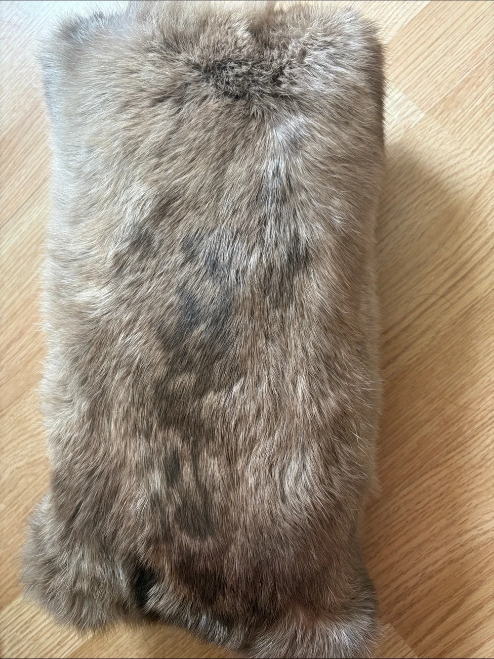 Rabbit fur pillow new
